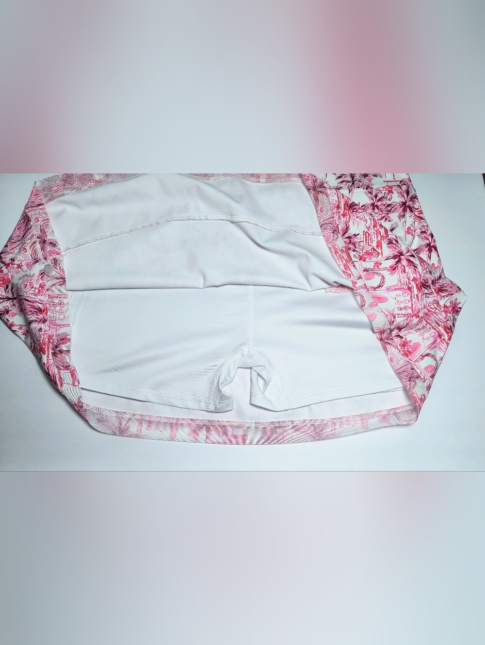 Stella Parker Pink Tropical-Print Women’s Dry Fit Golf Tennis Skort XL - Picture 9 of 11